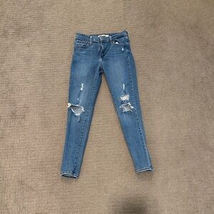 Levi's Light Blue Ripped Skinny Jeans